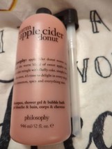 Philosophy Warm Apple Cider Donut Shampoo, Shower Gel, Bubble Bath 32oz ... - £41.00 GBP