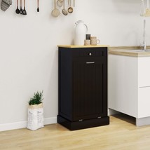 Black Kitchen Tilt-Out Trash Cabinet with Drawer &amp; Single Compartment - $2,255.24 MXN