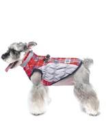 BeautyZoo Plaid Dog Coat Jacket M Fleece Harness Built in Reflective Waterproof - $19.99