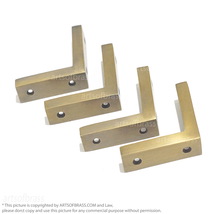 Solid Brass Two - Legged Corner Protector for Table, Cabinet, and Trunk ... - £26.34 GBP