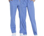 Scrubstar Unisex Stretch Solid Drawstring Medical Scrub Pants - Blue NEW L - $10.99