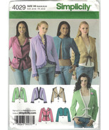 Simplicity 4029 Tie Front Jacket Pattern Size 6 8 10 12 14 Uncut - £7.07 GBP