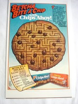 1987 Color Ad Chips Ahoy! &amp; Chewy Chips Ahoy! Betcha Bite A Chip - £6.37 GBP