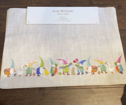 Isaac Mizrahi Set Of 4 Happy Easter Gnome Placemats Chicken Duck Cotton - £20.00 GBP