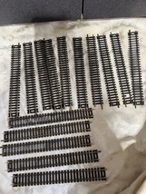 HO? Scale Model Train Track Lot  15 pc, Straight pieces Atlas 9&quot; snap track - £15.75 GBP