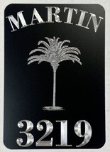 Palm Tree Personalized Custom Name House Number Street Address Metal Sign 7x10 - £20.50 GBP