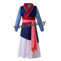 Chinese Heroine Hua Mulan Princess Fancy Dress Girl Cosplay Costume Part... - $70.50