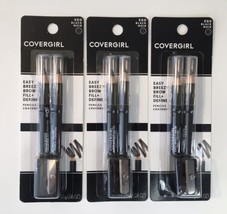 3 Packs CoverGirl Easy Breezy Brow Fill + Define Pencils #500 BLACK NOIR New - £9.64 GBP