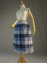 Pastel Pink Tiered Midi Tulle Skirts Women Plus Size Layered Tulle Skirt image 9