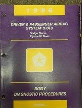 1996 DODGE PLYMOUTH NEON BODY Diagnostic Procedures Service Shop Manual OEM - $8.43