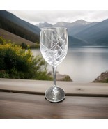 Elegant Clear Crystal Swirl Cut Wine Glass 8.5&quot; Tall - $240.75 MXN