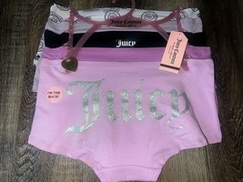 Juicy Couture ~ Women&#39;s Boyshort Underwear Panties Cotton Blend 5-Pair (A) ~ M - £20.73 GBP