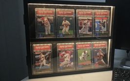 Graded Trading Card Display Case 8 LED Light Sport Baseball PSA Slabs Wo... - $1,105.16 MXN