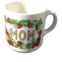Vintage England Ceramic MOM Coffee Mug Strawberries Garden BY Doug Wilson Houze - £7.65 GBP