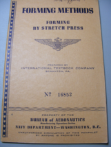 1943 WW2 Navy Aeronautics Forming Methods Booklet 4 - $460.95 MXN
