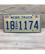 Sept 1994 Nebraska License Plate  Commercial Truck # 18-1174 3 Ton Fast ... - $169.16 MXN
