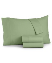 Sunham 4 Pieces Solid 350 Thread Count Sheet Set Size King Color Green - £58.42 GBP