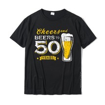 Cheers and beers to 50 years 50th funny birthday party gift t shirt cotton t shirt thumb200