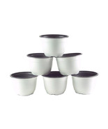 6 in. Plastic Pot White &amp; Gray - Pack of 6 - $622.00 MXN