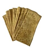 Martha Stewart Everyday Gold Damask Napkins Set 10 Jacquard 20 Inch - $28.80