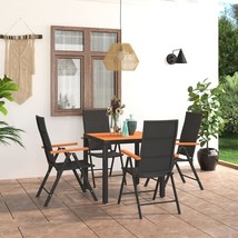  Dining Set Black and Brown PE rattan Standard Size Durable - €471,67 EUR