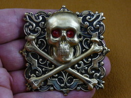 (#B-SKULL-53) Skull &amp; bones crossbones Pin pendant pirate skulls Roger brooch - £24.64 GBP