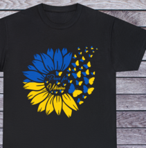 Sunflower Peace For Ukraine Stop WAR T Shirt I Stand With Ukraine Ukrainian - $14.99+