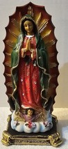 OUR LADY OF GUADALUPE VIRGIN MARY PRAY ROSE FLOWER RELIGIOUS FIGURINE ST... - £28.80 GBP