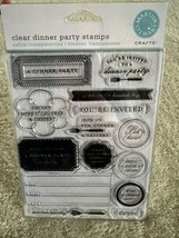 NEW Martha Stewart Crafts Clear Dinner Party Stamps For Handmade Invitation - £3.91 GBP