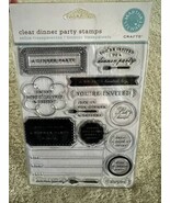 NEW Martha Stewart Crafts Clear Dinner Party Stamps For Handmade Invitation - $93.29 MXN