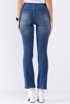 Medium Blue Denim High Waisted Skinny Boot Recycled Jeans 4 - £20.27 GBP+
