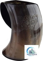Authentic Horn Tankard Ale Medieval Style Mug| Viking Drinking Horn Mug  - £29.56 GBP
