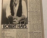 Robert Hays Close Up Vintage One Page Article Airplane  AR1 - £5.46 GBP