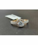 18K Solid Rose Gold 1.50 Ct Round Solitaire Diamond Engagement Ring Size... - $573.22 CAD