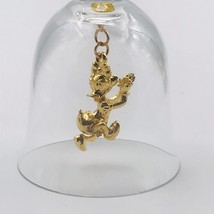 Vintage Disney Daisy Duck Glass Bell w/ Gold Tone Clapper 4.75&quot; - £10.97 GBP