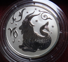 RUSSIA 2 RUBLE 2005 SILVER PROOF CAPRICORN IN CAPSULE RARE COIN - £74.50 GBP