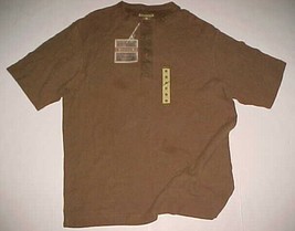 Backpacker Everyday Living Clothings Brown Teak Men Pullover Shirt L New - £11.87 GBP