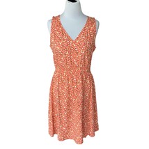 Old Navy sleeveless vneck floral elastic waist coral midi dress NEW medium - £25.76 GBP