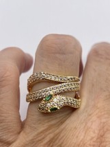 Vintage Snake Gold Filled ring size 8 - £51.71 GBP