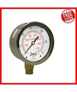 High-Precision 2-1/2&quot; Dual Scale Pressure Gauge - Brass Internals &amp;  Rated - $568.83 MXN