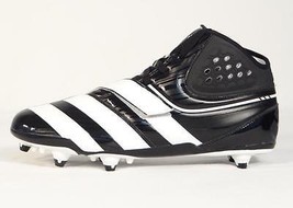 Adidas Malice D Black &amp; White Football Cleats Detachable Cleats Mens NWT - $79.99