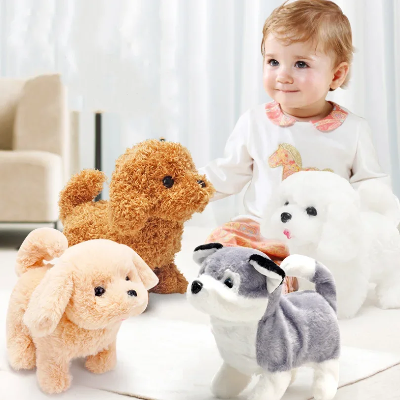 18CM Electric Simulation Puppy Plush Toys Interactive Cute Dog Robot Funny - £11.41 GBP+