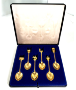 6 VTG Souvenir London Tea Spoons 2 EXQUISITE E.J LTD, 4 WPAW Gold Finish... - $13.67 CAD