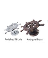 2 Pairs of Ship&#39;s Wheel Curtain Holdbacks Solid Brass Rope Curtain Tie Back - $60.17 CAD+