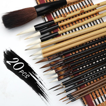 20 PCS Writing Brush Set - Chinese Calligraphy Brushes with Kanji, Japan... - €36,54 EUR