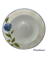 Vintage Blue Pansy Rim Soup Bowl Victoria &amp; Beale Sango Floral Rare Bowl... - $15.39