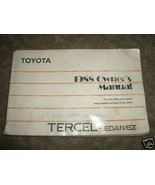 1988 88 TOYOTA TERCEL SEDAN / EZ OWNERS OWNER&#39;S MANUAL - $13.25 CAD