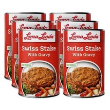 Loma Linda - Swiss Stake With Gravy (47 oz.) (6 Pack) - Vegetarian - £92.10 GBP