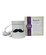 Scentsy Mustache Black White Wax Deluxe Warmer Retired Man Cave Manly - $35.06