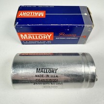 Mallory Metal Capacitor 4500 MFD 50 VDC 75 VDC Max Surge CG452U50D1 - $19.79